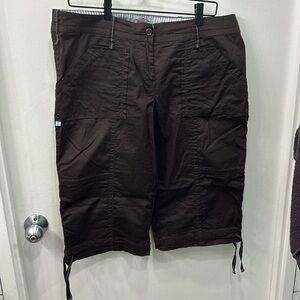 Sitwell from Anthropologie chocolate brown long shorts